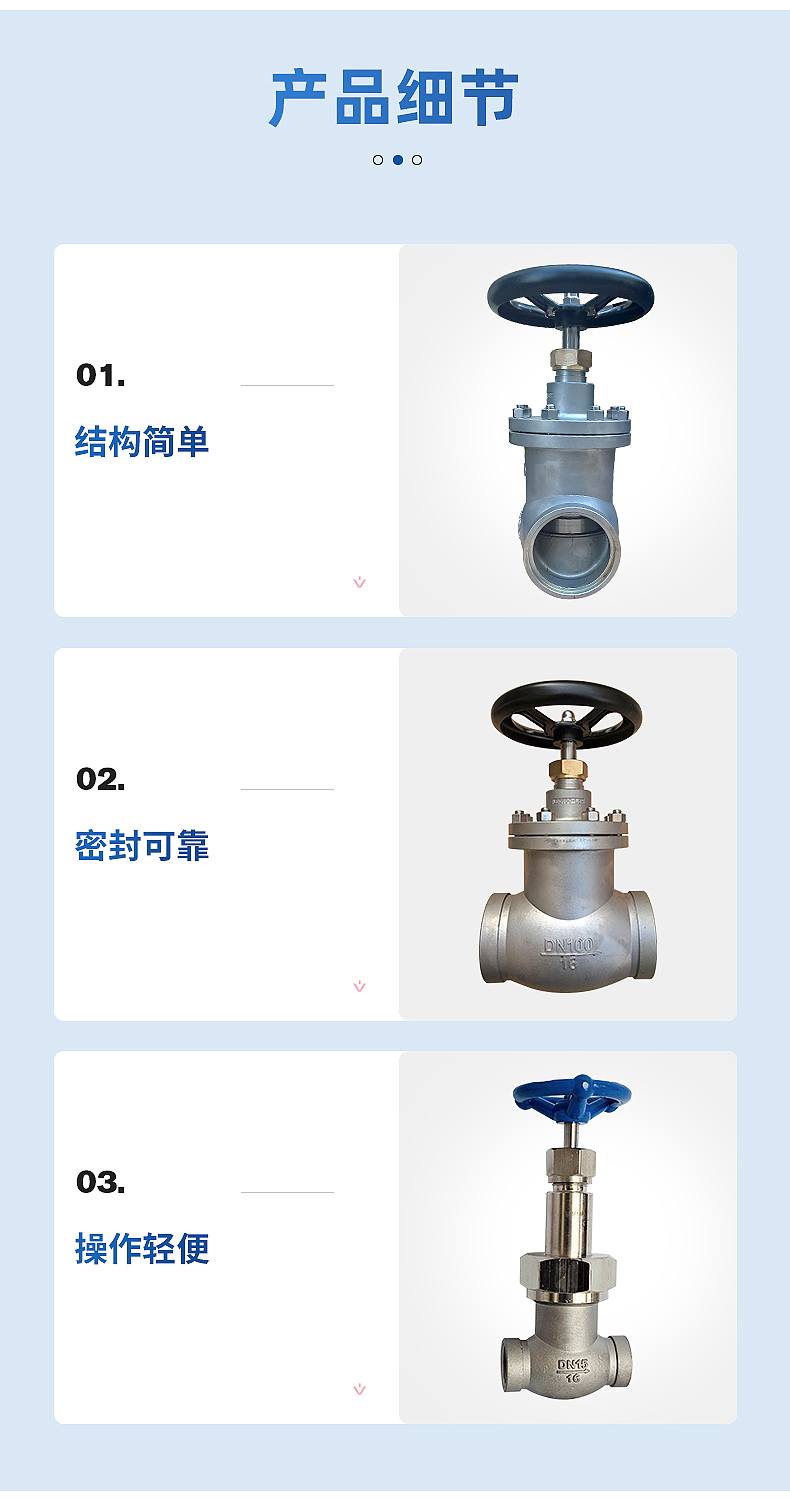 波纹管截止阀WJ20F1.6P 操作简单 密封可靠插图2