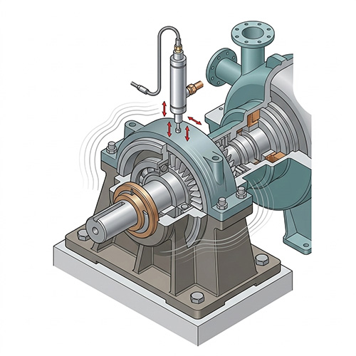 轴承座缸体振动监测位移传感器